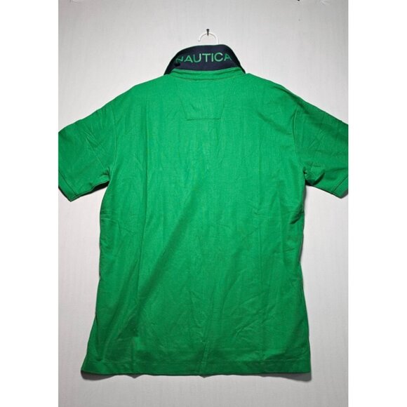 Nautica Polo Shirt Men’s Large Green Deck Short Sleeve Casual New Without Tag - Picture 3 of 3